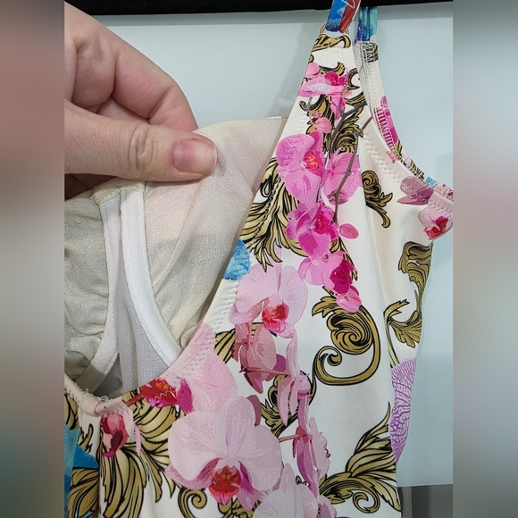 Designer MARYAN MELHORN Gathered Floral One-Piece Swimsuit - Picture 11 of 15